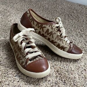 Michael Kors Brown and Cream Sneakers